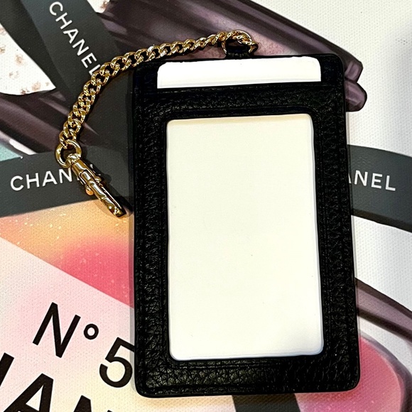 Tory Burch Black Leather Thea Card Case ID Holder - Picture 2 of 5